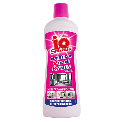 Odstraňovač vodného kameňa a hrdze Io Splendo, s octom, 750 ml