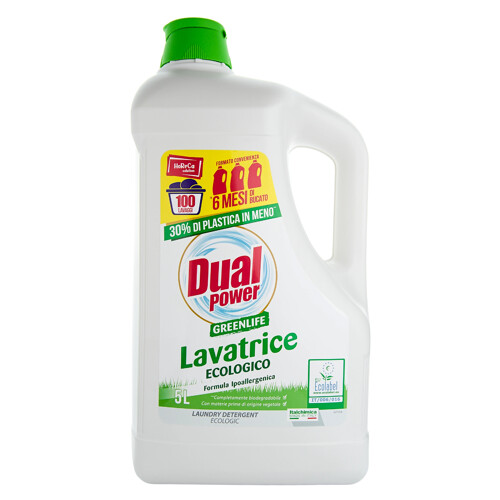 Ekologický prací gél Dual Power Greenlife Lavatrice, 5 l (100 dávok)