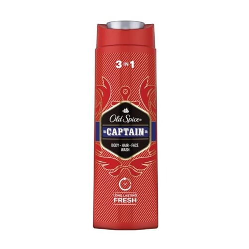 Old Spice sprchový gél a šampón 3v1 Captain 400 ml