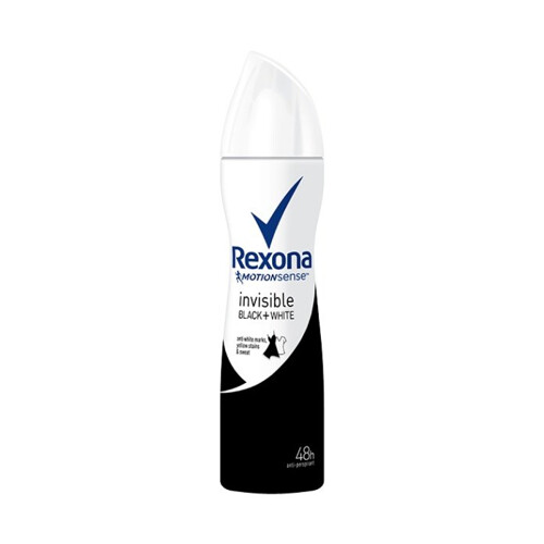 REXONA Invisible Black+White, antiperspirant sprej dámsky 150 ml
