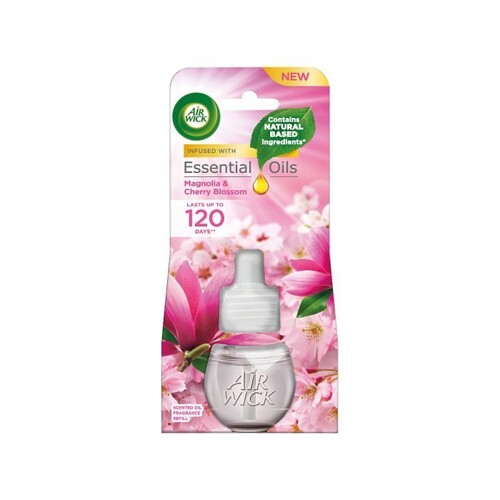 Air Wick Essential Oils Magnólia a čerešňa náplň do elektrického osviežovača 19 ml