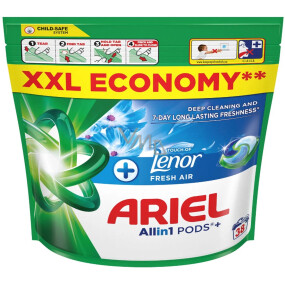 Ariel Plus Fresh Air gelové kapsle na praní univerzální 38 kusů