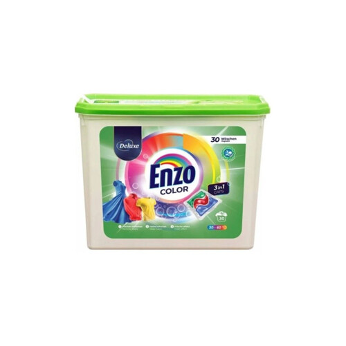 Enzo Color Deluxe 3v1 – Pracie kapsuly na farebnú bielizeň 30ks