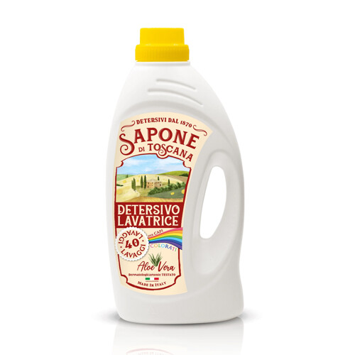 Prací gél Sapone di Toscana - Aloe Vera Capi Colorati - 1,85L/40 PD