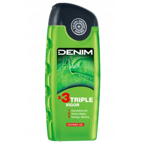 DENIM MUSK Sprchový gél x3 Triple Vigor 250 ml