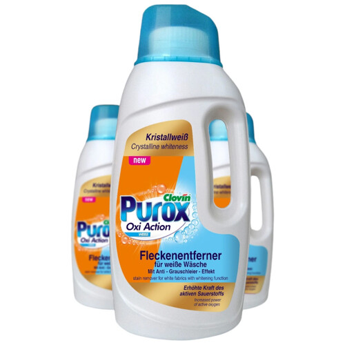 Tekutý Odstraňovač škvŕn Purox na biele tkaniny 1.5L
