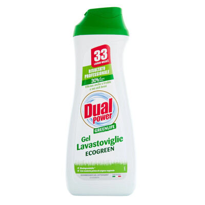 Ekologický gél do umývačky Dual Power Greenlife Gél Lavastoviglie, 660 ml