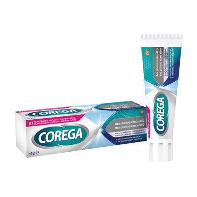 COREGA Extra silný fixačný krém na zubné náhrady bez príchute 40 g