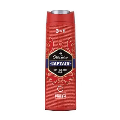 Old Spice sprchový gél a šampón 3v1 Captain 400 ml