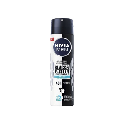 Nivea Men Invisible for Black &amp; White Fresh, antiperspirant sprej 150 ml