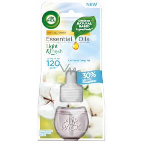 Air Wick Essential Oils Cotton &amp; Crisp Air - Elektrický osviežovač vzduchu Fre...