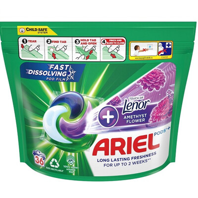 Ariel Touch of Lenor - pracie kapsule - Amethyst Flower, 38 kapsúl