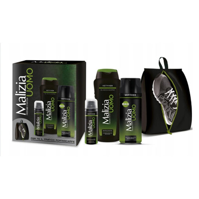 Darčeková sada MALIZIA UOMO VETYVER Dezodorant 175 ml + sprchový gél 250 ml + ...
