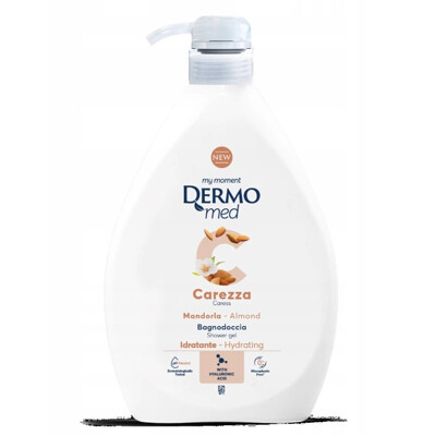 DERMOMED Sprchový gél CAREZZA &amp; ALMOND 1000 ml s pumpičkou