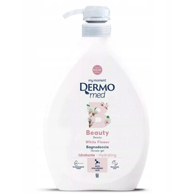 DERMOMED Sprchový gél WHITE &amp; FLOWER, 1000 ml s pumpičkou