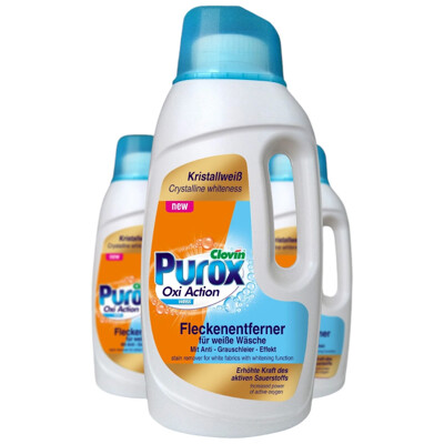 Tekutý Odstraňovač škvŕn Purox na biele tkaniny 1.5L