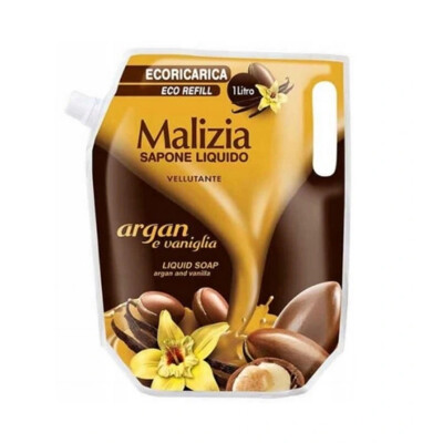 Malizia Tekuté mydlo Argan &amp; Vaniglia náhradná náplň 1000 ml